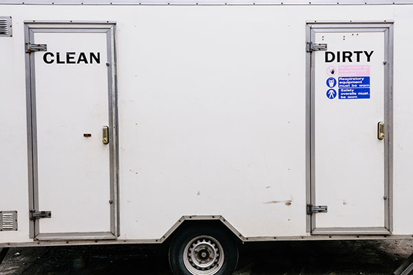 Asbestos van on-site in North Wales