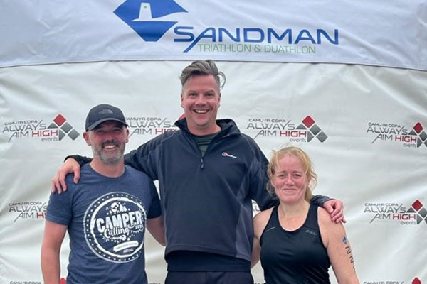 Sandman Triathlon & Duathlon podium